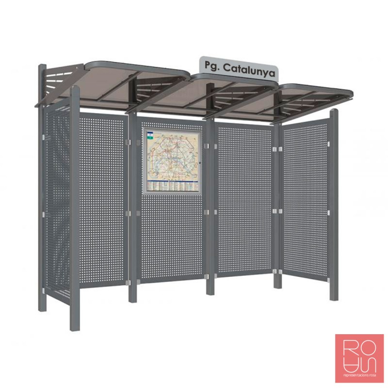 Marquesina d'autobús Conviviale antivandàlica